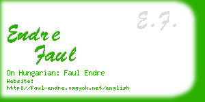 endre faul business card